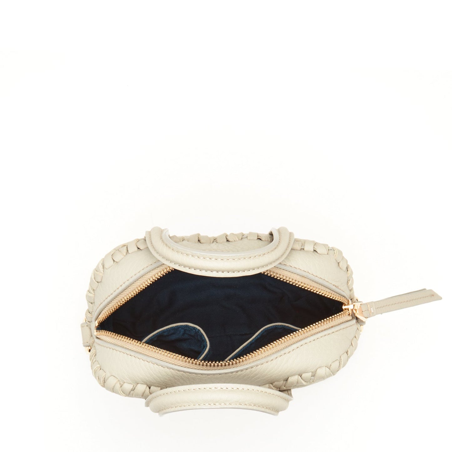 SUSU Leather Crossbody Bag Medium Size Women's Handbag Grayish Beige