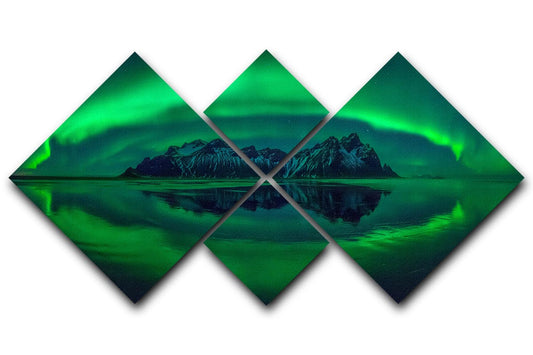 Eye of Stokksnes 4 Square Multi Panel Canvas