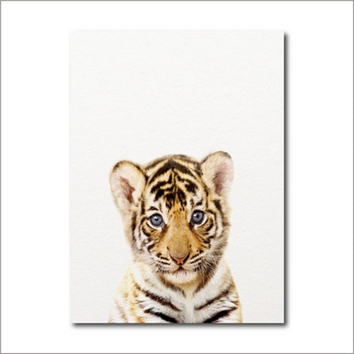 Forest Jungle Animal Prints Baby Tiger Art Print