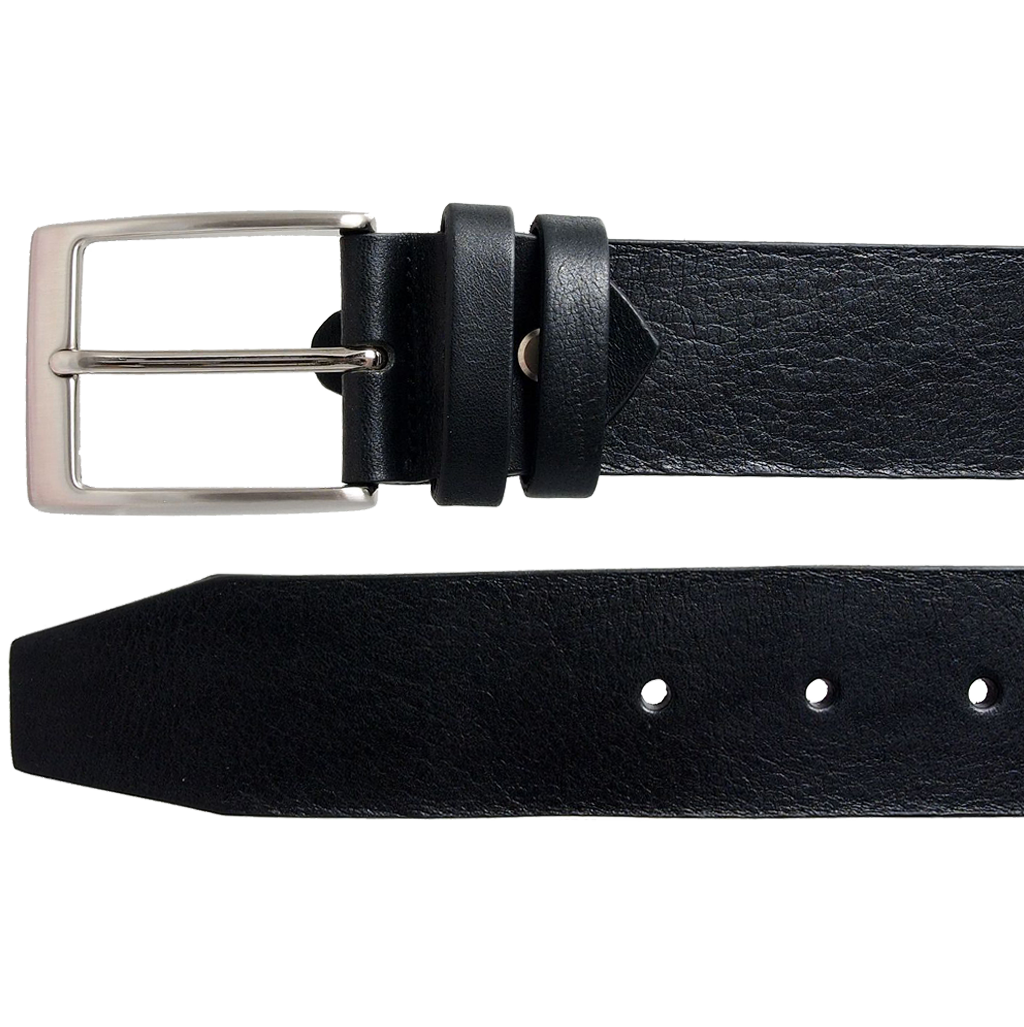 40 mm Bridle Leather Belt Black
