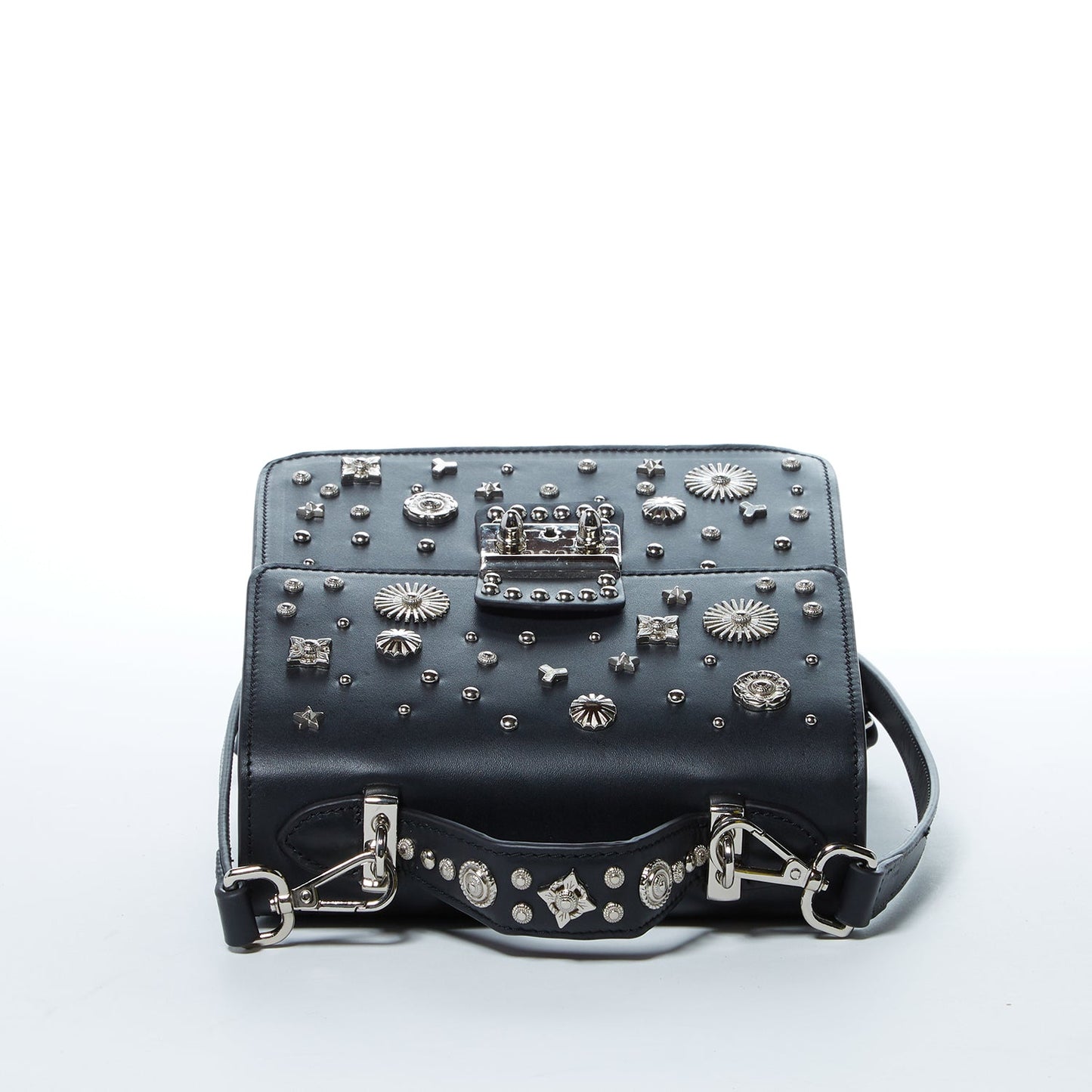 SUSU Convertible Leather Backpack Purse Black Crossbody Bag  Women's