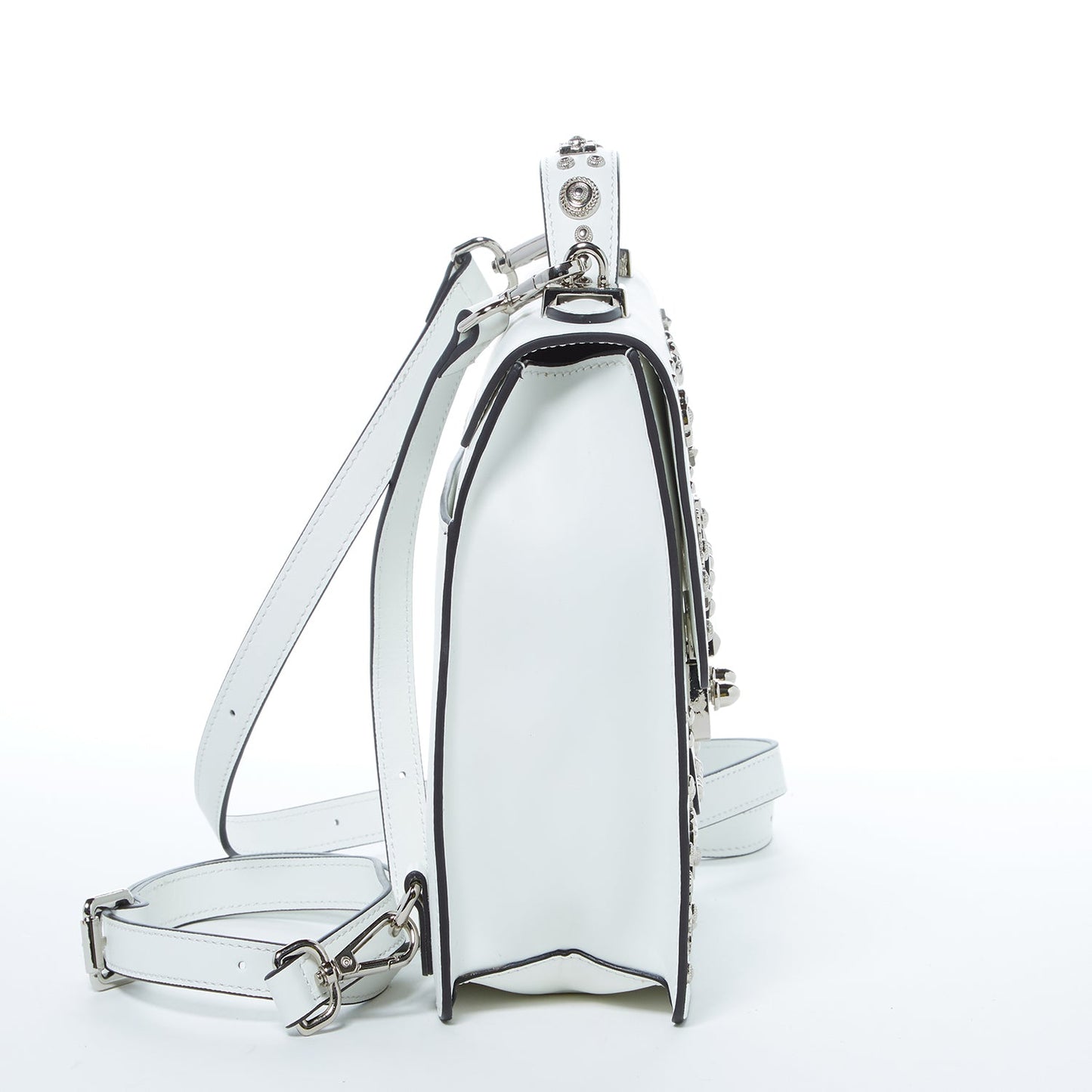 SUSU Convertible Leather Backpack Purse White Crossbody Bag  Women's