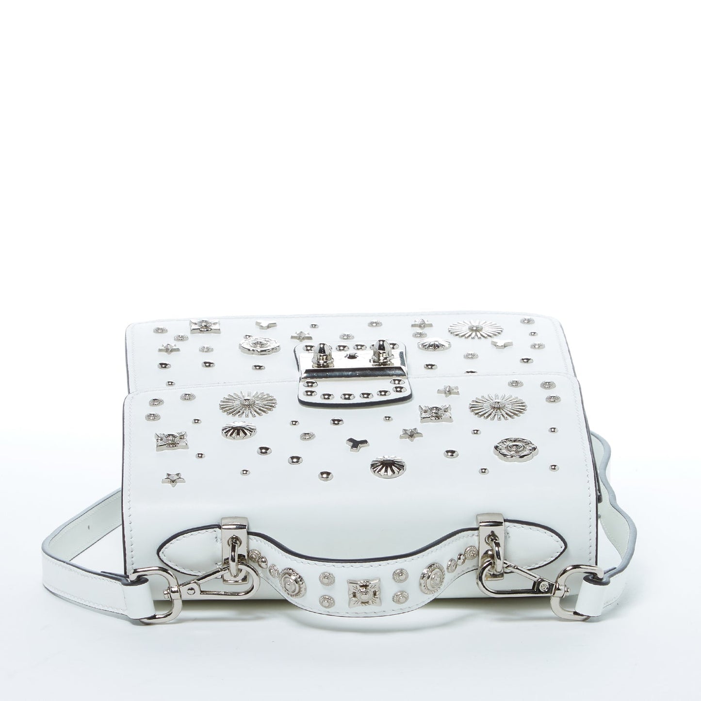 SUSU Convertible Leather Backpack Purse White Crossbody Bag  Women's