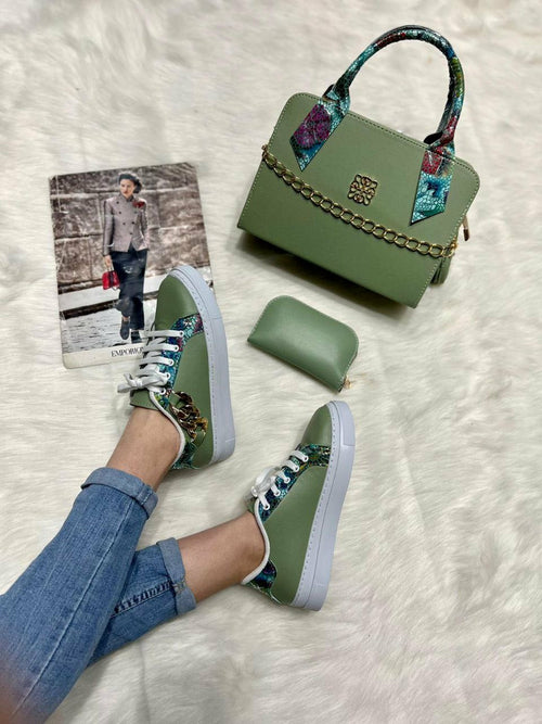 Mini Bag Sneaker & Wallet Matching Set