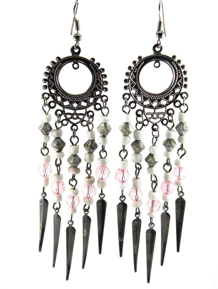 Pretty in Pink Chandelier Earrings