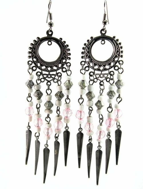 Pretty in Pink Chandelier Earrings