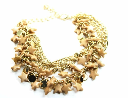 Three Tier Star Charm Bracelet