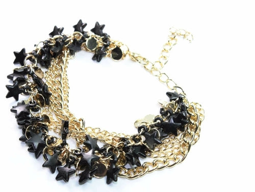 Three Tier Star Charm Bracelet