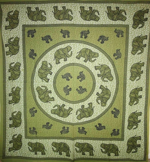 Elephant Herd Mandala Tapestry