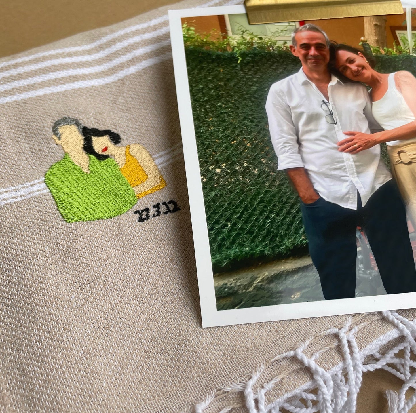 "IF YOU ARE READING THIS GIVE ME A HUG" Besticktes Hamamtuch