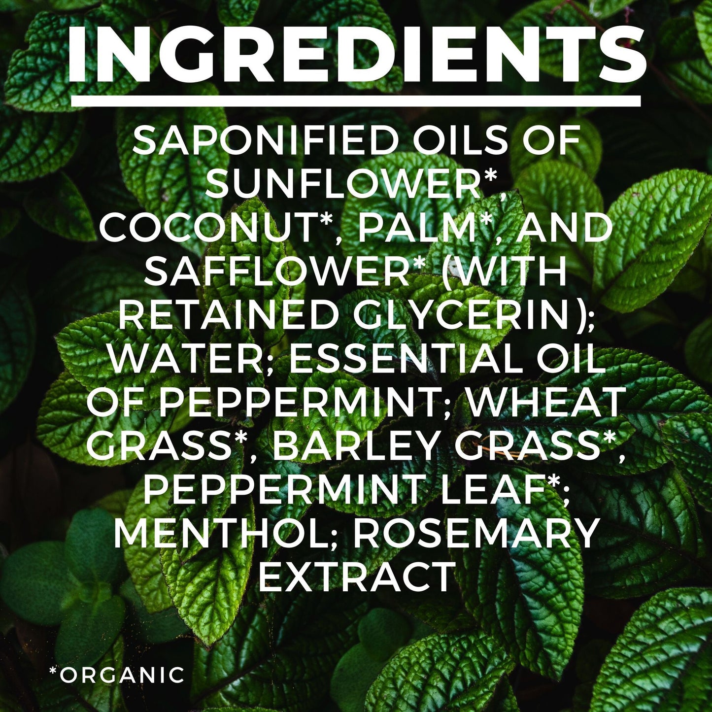 Organic Bar Soap - Peppermint Leaf Scented