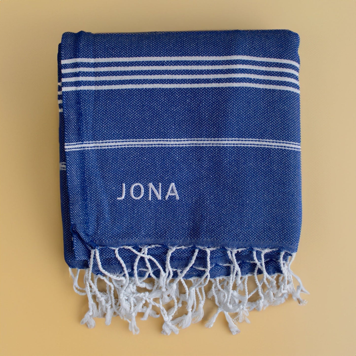 "BE NAKED WITH ME" Besticktes Hamamtuch