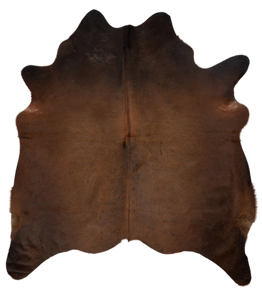 K805 | Unieke Koeienhuid XL | Donkerbruin | ca.210 x 180cm