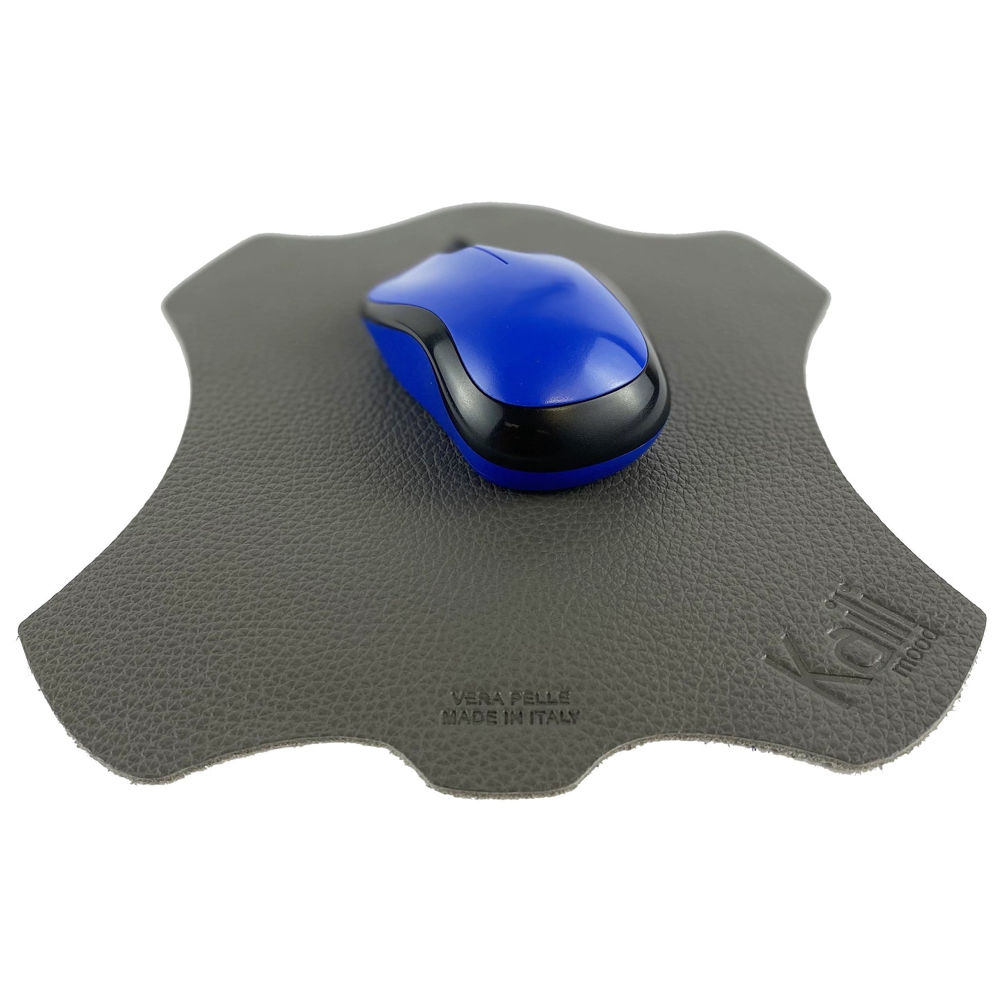 K0001FB | Tappetino per Mouse Made in Italy in Vera Pelle pieno fiore,
