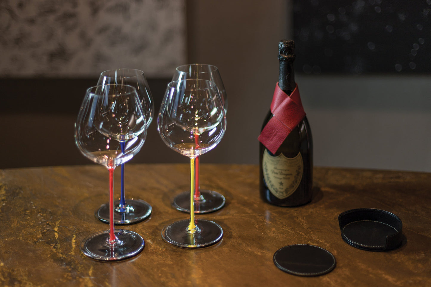 K0010EB | Salvagoccia per Bottiglia Made in Italy in Vera Pelle pieno