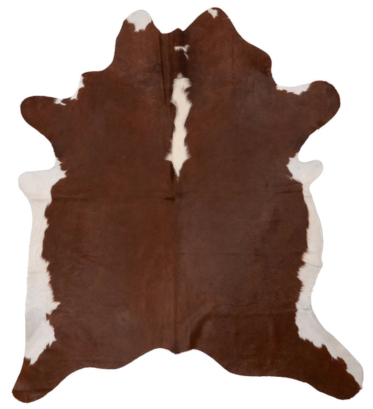 K067 | Unieke Koeienhuid XL | Bruin-wit | ca. 210 x 180cm