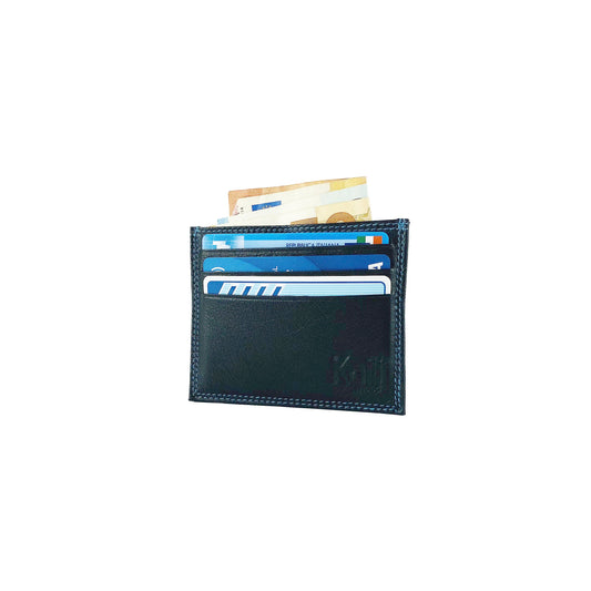 K10216AB | Porta Carte di Credito in Vera Pelle pieno fiore, con