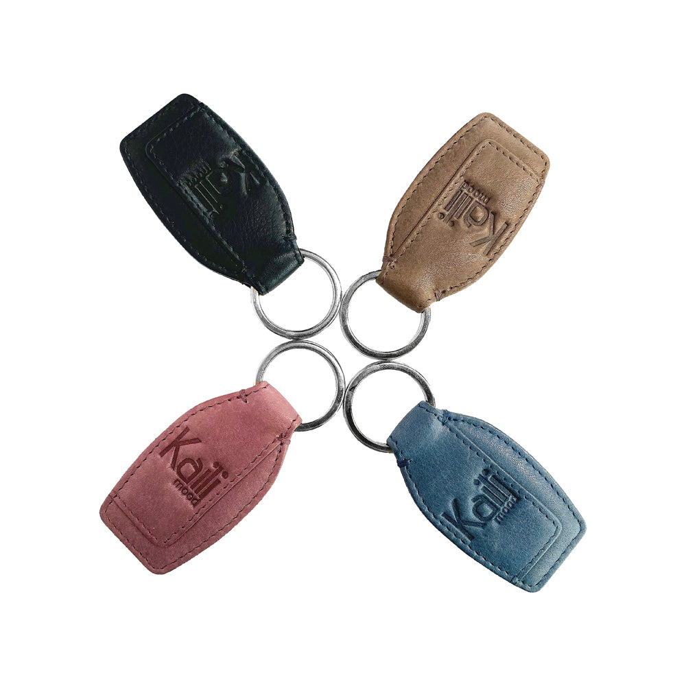 K10753AB | Portachiavi in Vera Pelle pieno fiore, con leggera grana.