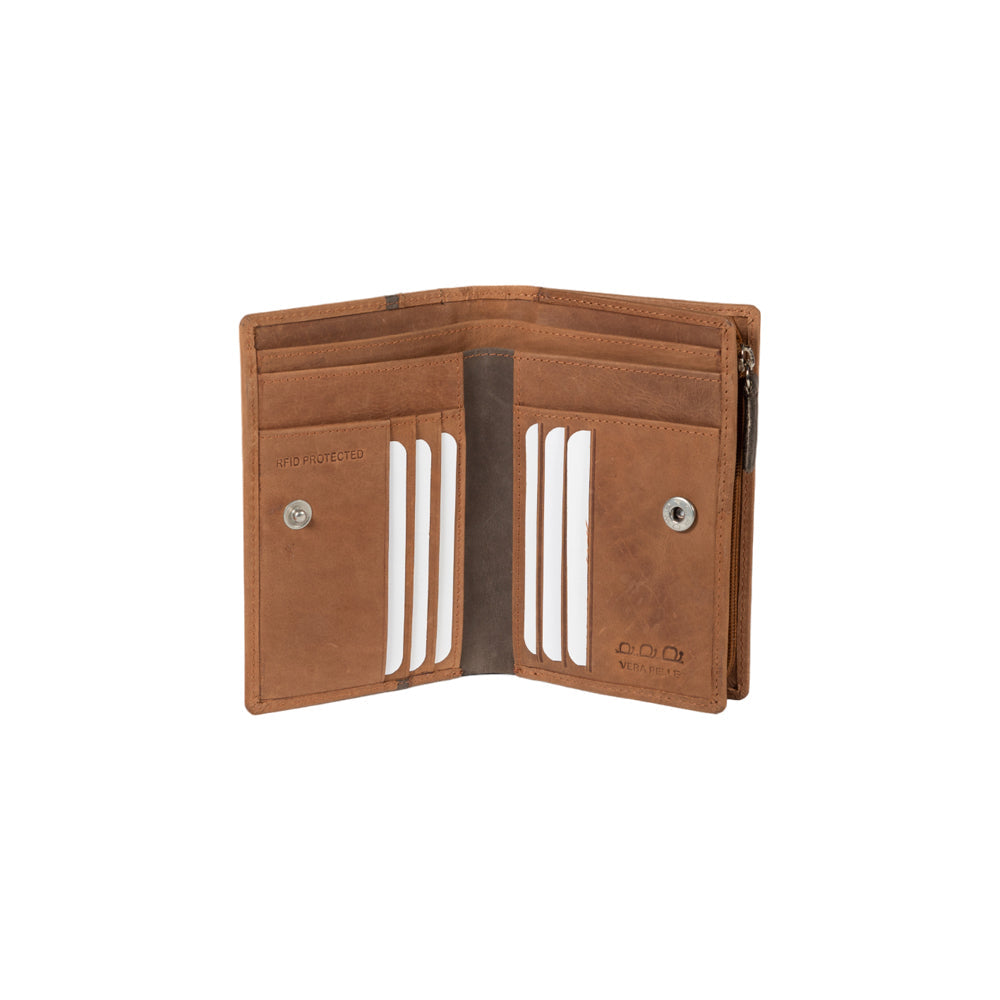 K12234UB | Portafogli Donna in Vera Pelle pieno fiore, Naked. Colore