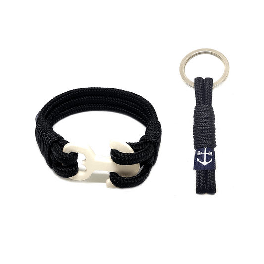 Cara Wood Anchor Nautical Bracelet and Keychain