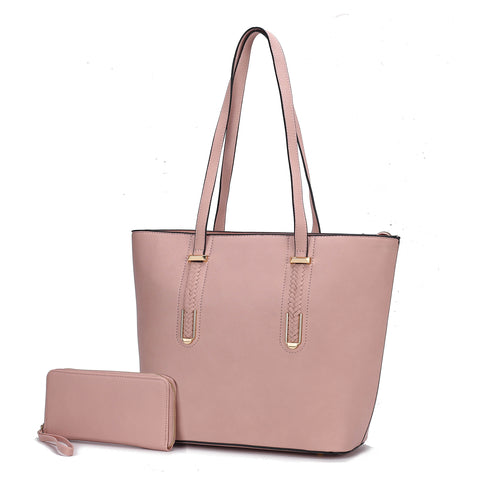 MKF Collection Mina Vegan Leather Tote and Wristlet Wallet by Mia K