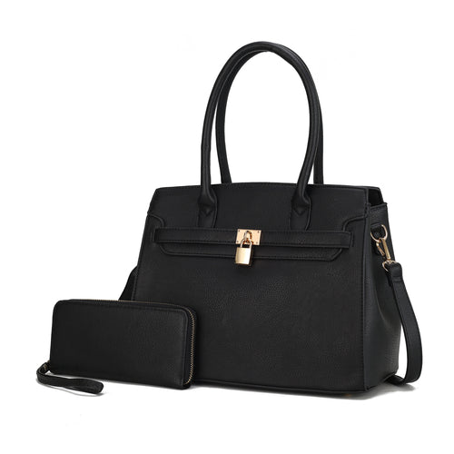 Bruna Satchel Bag with a Matching Wallet
