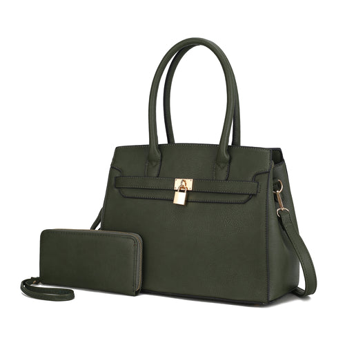 Bruna Satchel Bag with a Matching Wallet