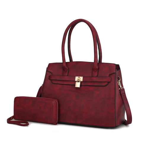 Bruna Satchel Bag with a Matching Wallet