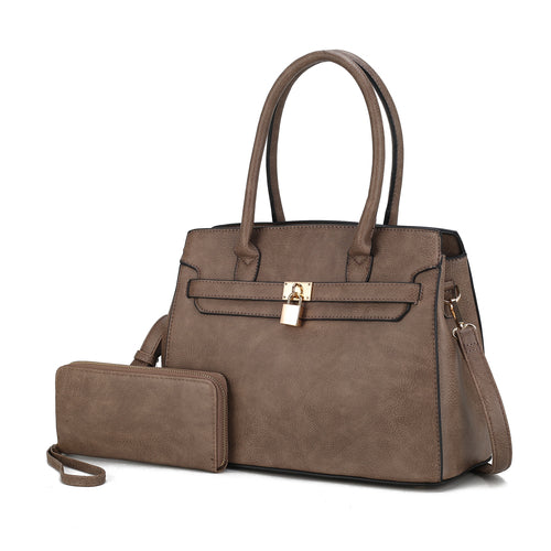 Bruna Satchel Bag with a Matching Wallet