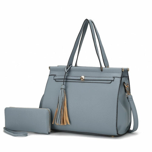 Shelby Satchel Handbag with Wallet Vegan Leather Women