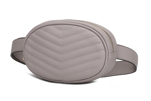 Fatima Quilted Chevron Women Belt Bag