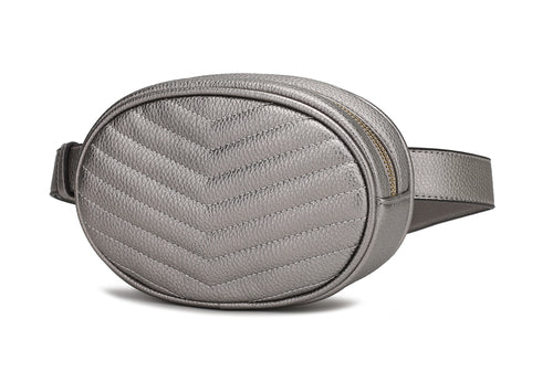 Fatima Quilted Chevron Women Belt Bag