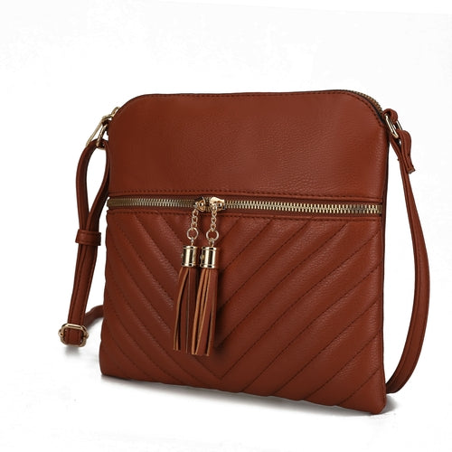 Winnie Quilted Vegan Leather Womens Crossbody