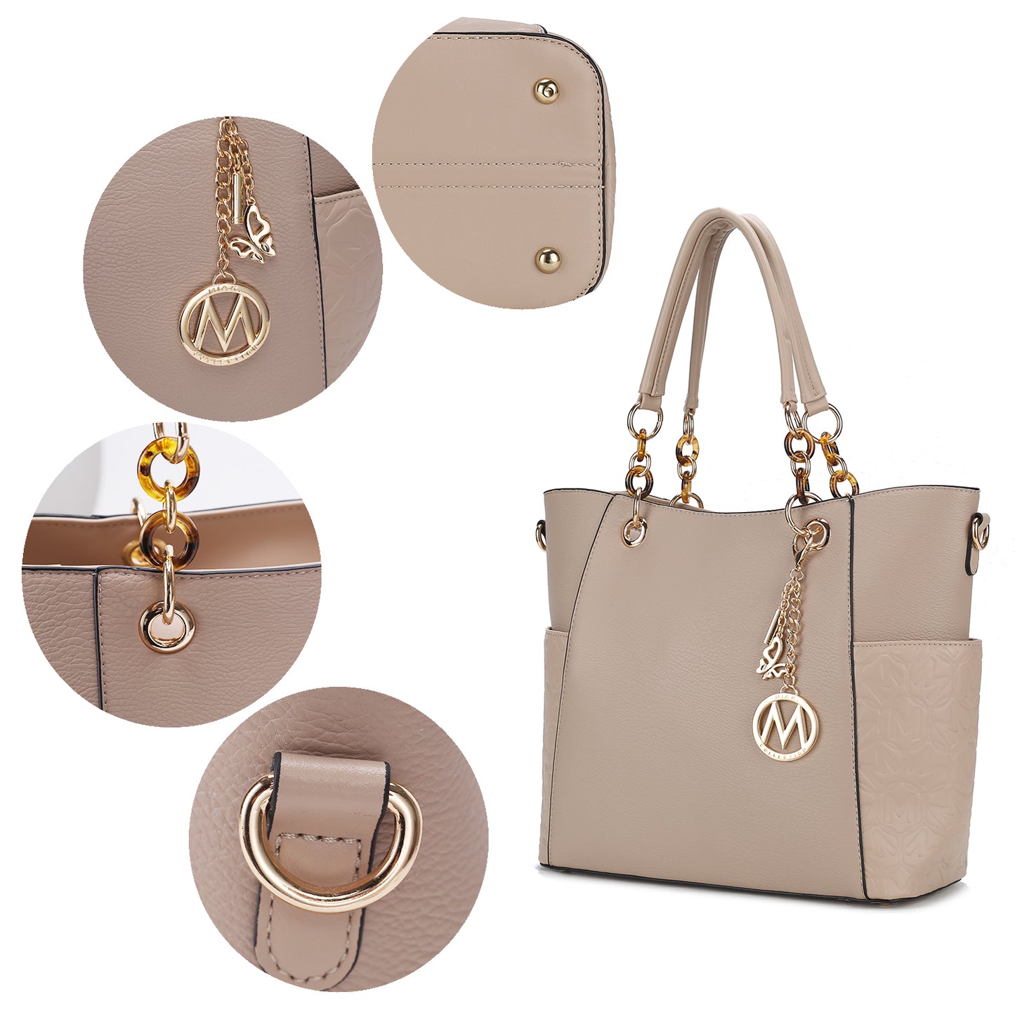 MKF Collection Merlina Embossed pockets Tote Bag with Wallet by Mia K