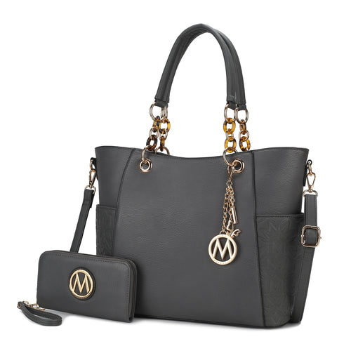 MKF Collection Merlina Embossed pockets Tote Bag with Wallet by Mia K