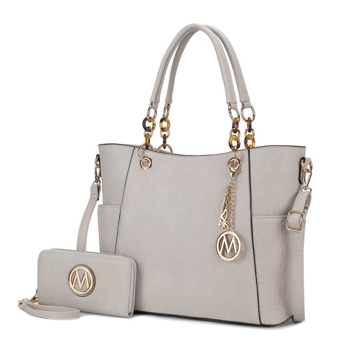 MKF Collection Merlina Embossed pockets Tote Bag with Wallet by Mia K