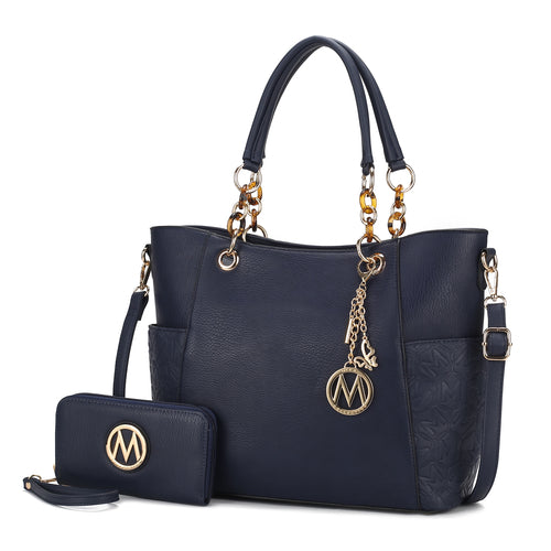 MKF Collection Merlina Embossed pockets Tote Bag with Wallet by Mia K