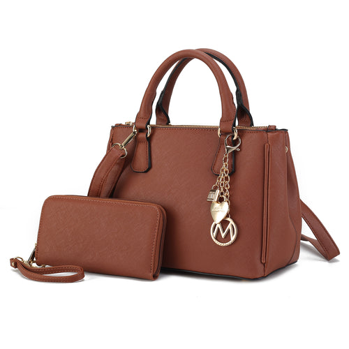 Ruth Vegan Leather Women Satchel Bag with Wallet