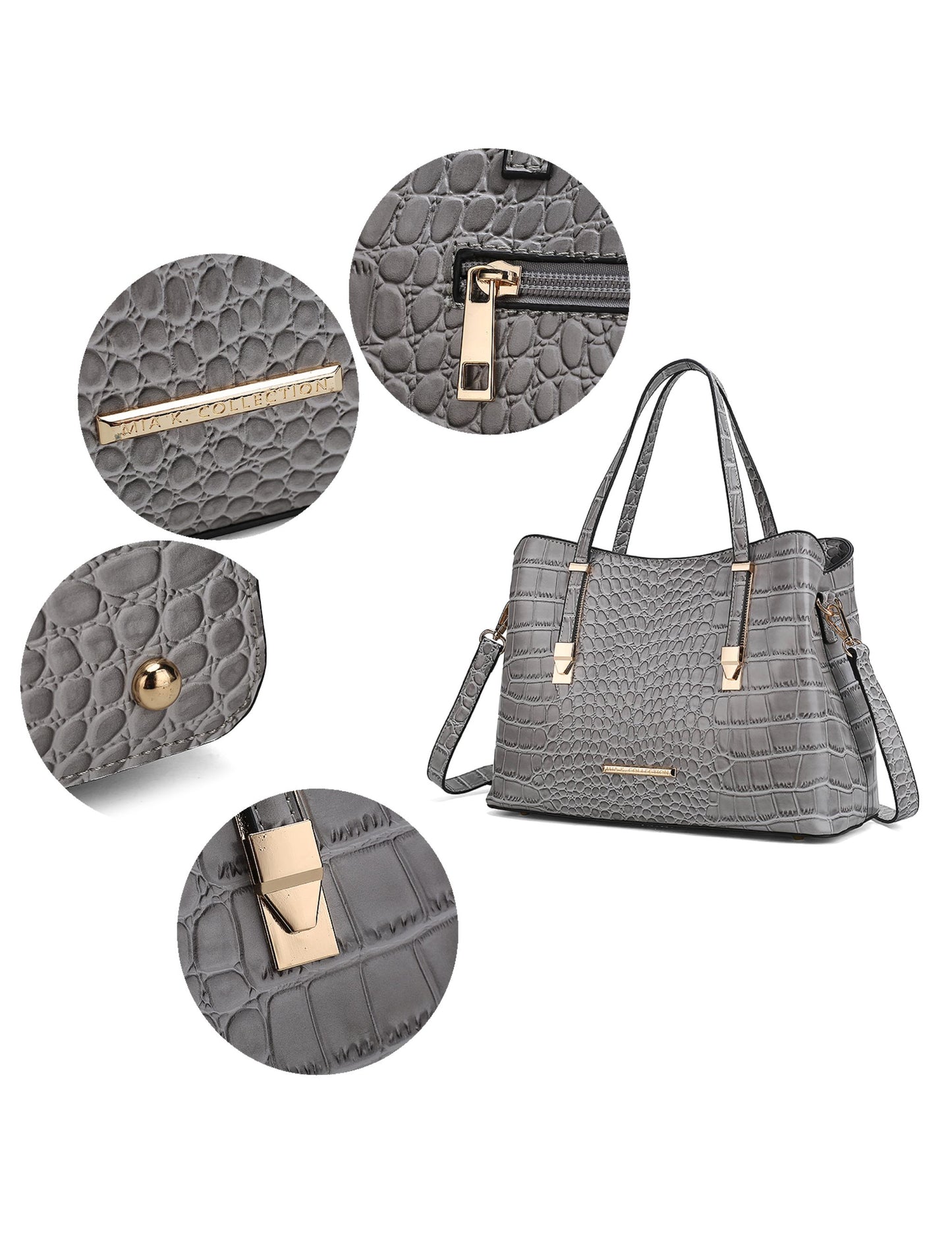 MKF CollectionAurelia Crocodile Embossed Tote Handbag by Mia K