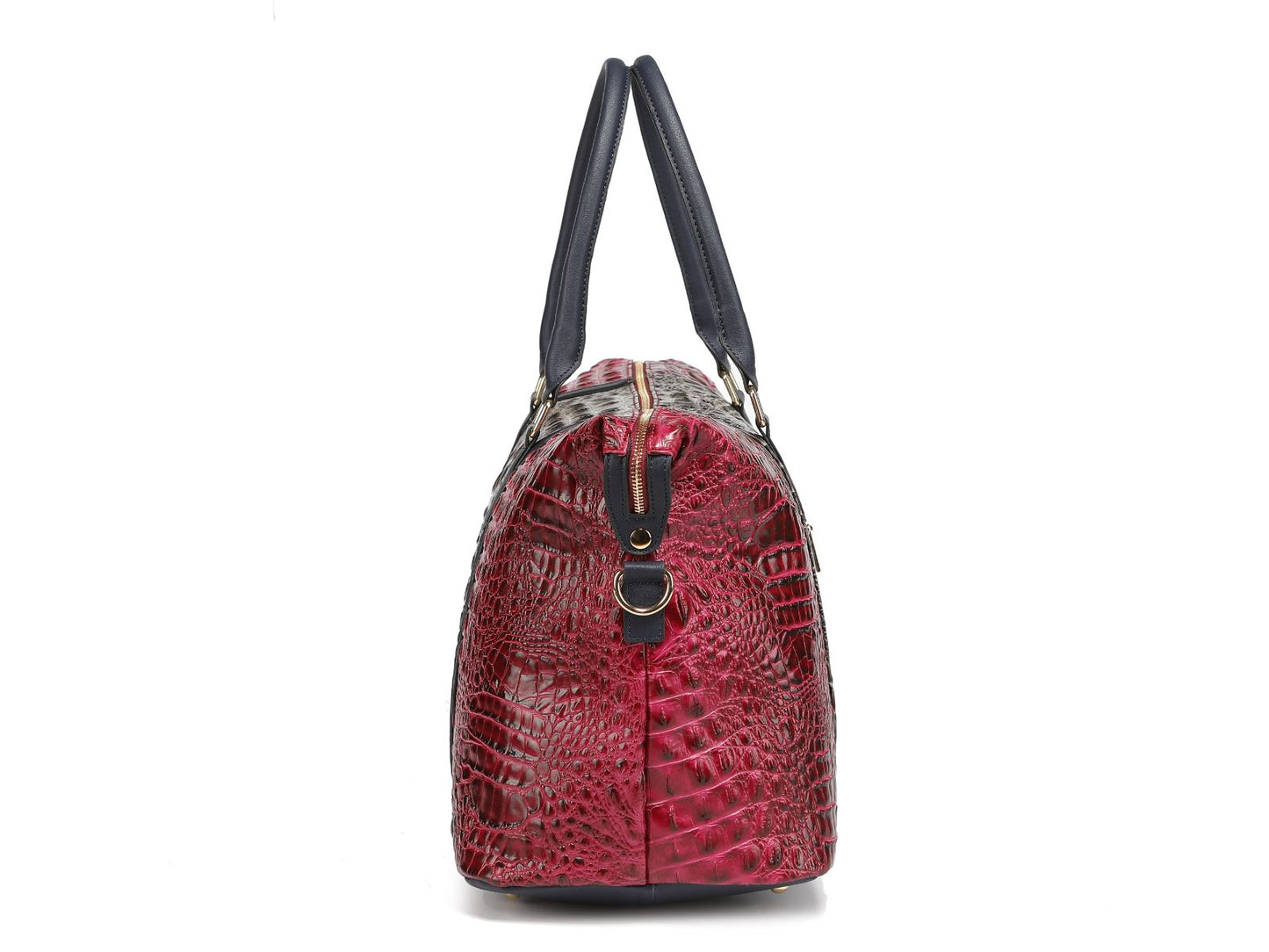 MKF Collection Raven Faux Crocodile-Embossed Duffle Bag by Mia K