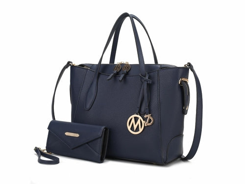 Bruna Vegan Leather Women Tote Bag with Wallet – 2 pieces