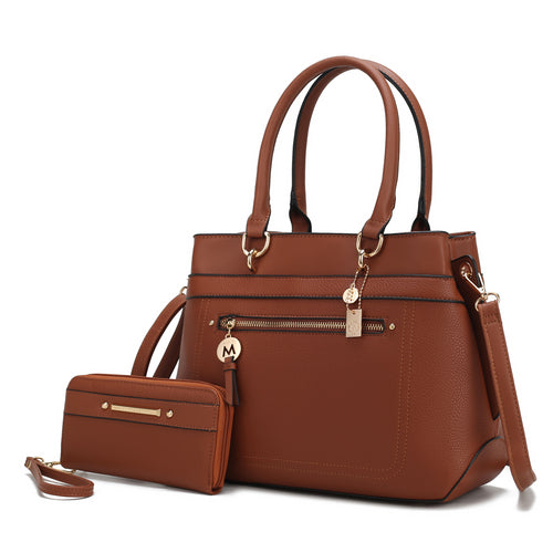 Gardenia Vegan Leather Women Tote Bag with Wallet