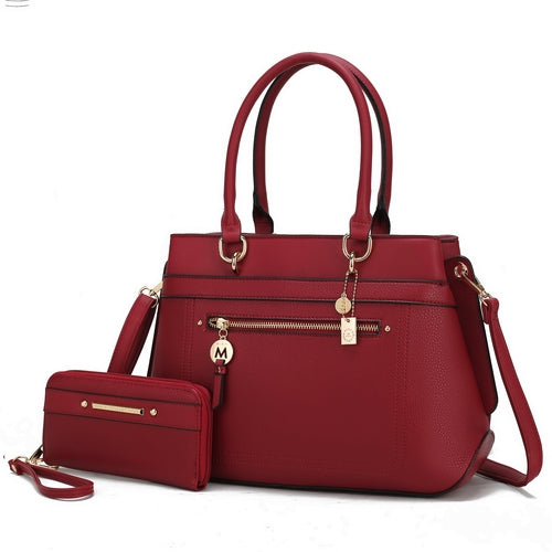 Gardenia Vegan Leather Women Tote Bag with Wallet