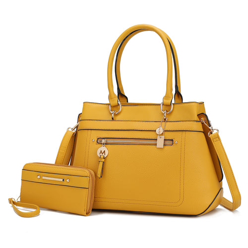 Gardenia Vegan Leather Women Tote Bag with Wallet