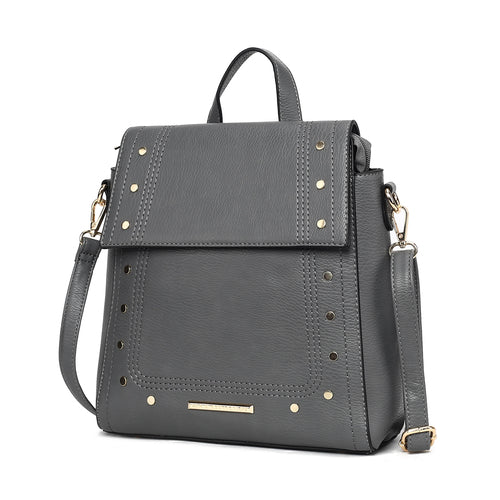 MKF Collection Elke Vegan Leather Women Convertible Backpack Bag by