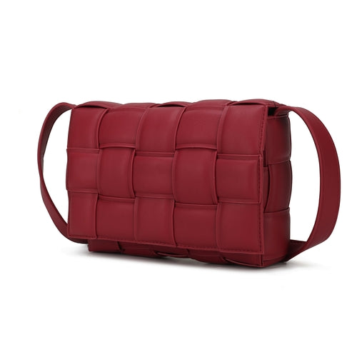 Ginger Woven Vegan Leather Women Shoulder Bag