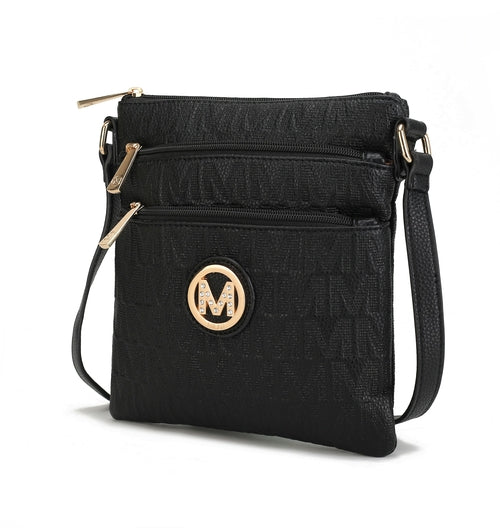 Lennit Embossed M Signature Crossbody Bag