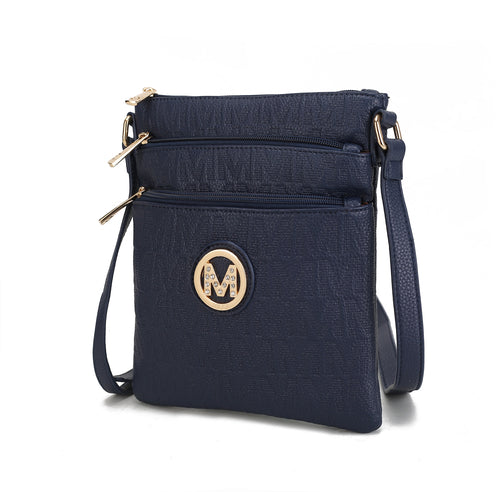 Lennit Embossed M Signature Crossbody Bag