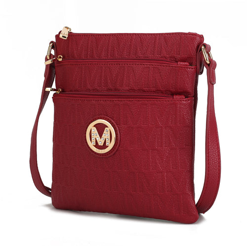 Lennit Embossed M Signature Crossbody Bag