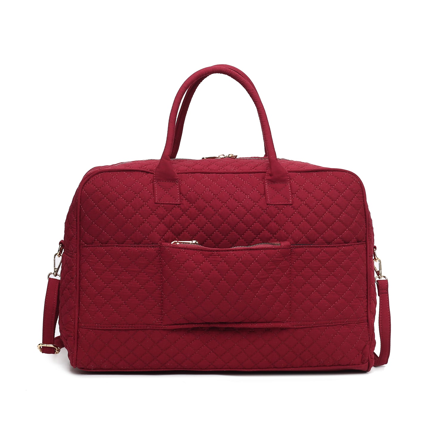 MKF Collection Jayla Solid Quilted Cotton Women Duffle Bag by Mia k